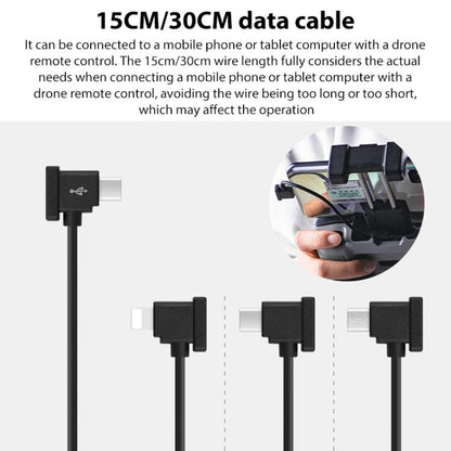 Cable de datos convertidor BRDRC, tipo: 15 cm para DJI Mavic 3 / Mini 4 Pro / Mini 2 y más (tipo C a tipo C) para DJI DJI Ma…