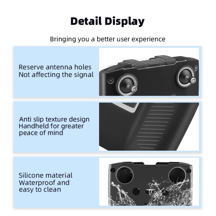 Funda de silicona antigolpes y antiarañazos para control remoto RC-N2/RC-N1 BRDRC (negra) — imagen 13
