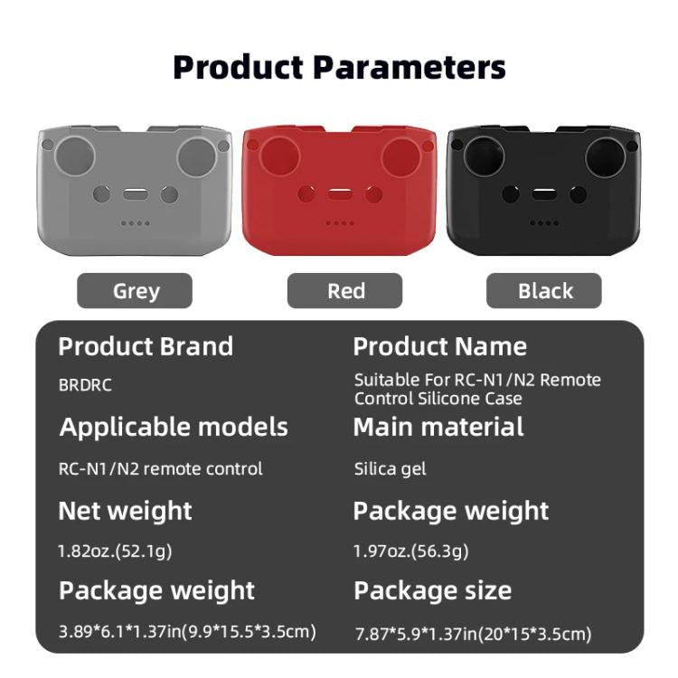 Funda de silicona antigolpes y antiarañazos para control remoto RC-N2/RC-N1 BRDRC (negra) — imagen 15