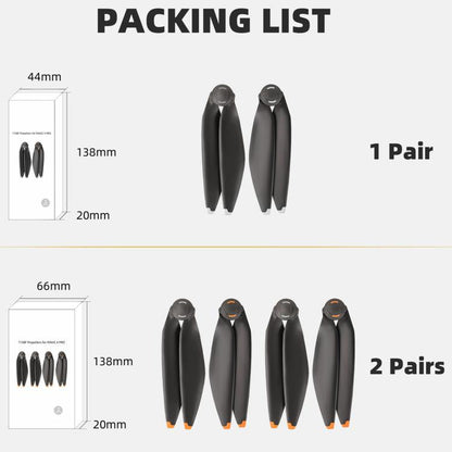 Hélices de liberación rápida Sunnylife 1158F para DJI Mavic 4 Pro (dos pares, punta naranja) — imagen 9