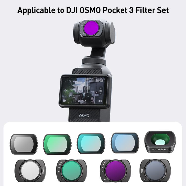 Filtro de lente para cámara, filtro: lente gran angular 0,72x para DJI Osmo Pocket 3 — imagen 3