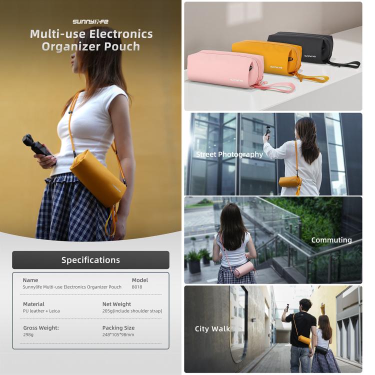 Bolso de mano, bolso de hombro, minibolso de viaje diario para DJI Osmo Pocket 3 (rosa) — imagen 4