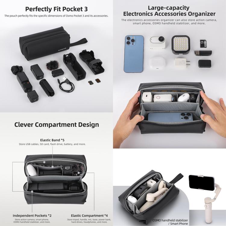 Bolso de mano, bolso de hombro, minibolso de viaje diario para DJI Osmo Pocket 3 (naranja) — imagen 5