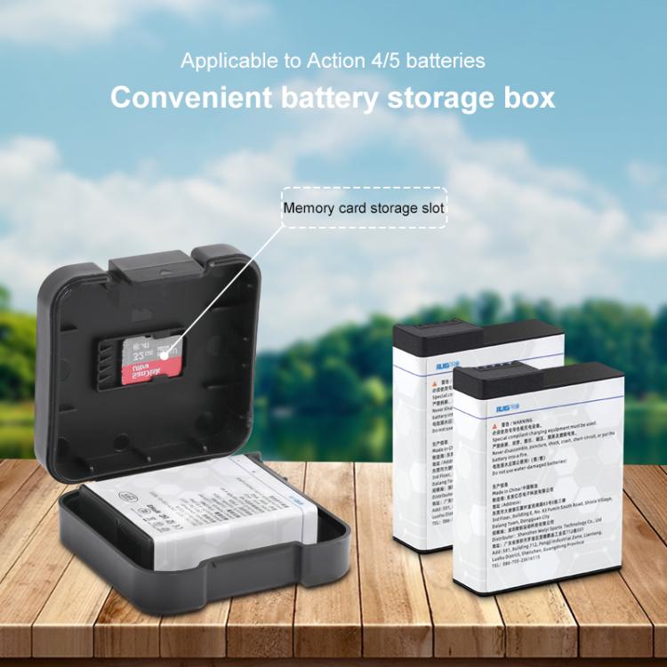 Batería Caja de almacenamiento de y tarjeta de memoria para DJI Osmo Action 5 (negra) — imagen 2