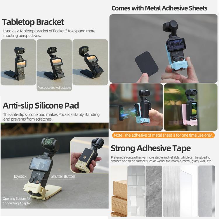 Adaptador de expansión multiinterfaz de montaje magnético Sunnylife 761V3 para DJI Osmo Pocket 3 (naranja) — imagen 6