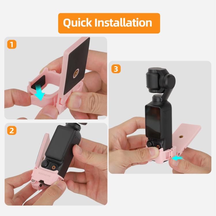 Adaptador de expansión multiinterfaz de montaje magnético Sunnylife 761V3 para DJI Osmo Pocket 3 (rosa) — imagen 9