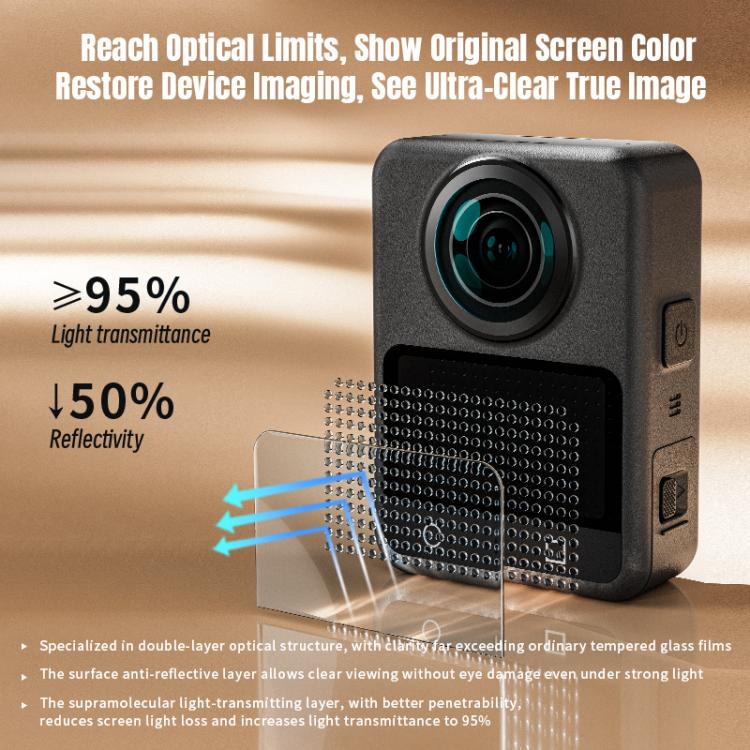 Película de vidrio templado a prueba de explosiones para DJI Osmo 360 (transparente) — imagen 4
