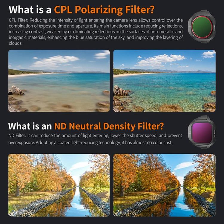 Filtro de lente de cámara STARTRC, filtro mixto 6 en 1 para DJI Mini 5 Pro — imagen 9