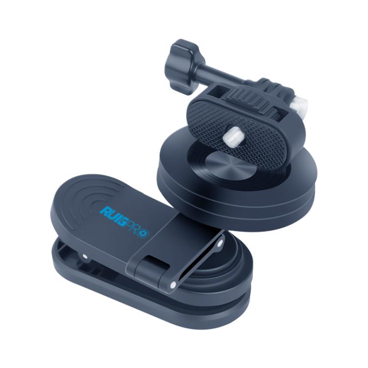 Soporte RUIGPRO - magnético para mochila con clip para teléfono y cámara. Tipo: clip + base + adaptador