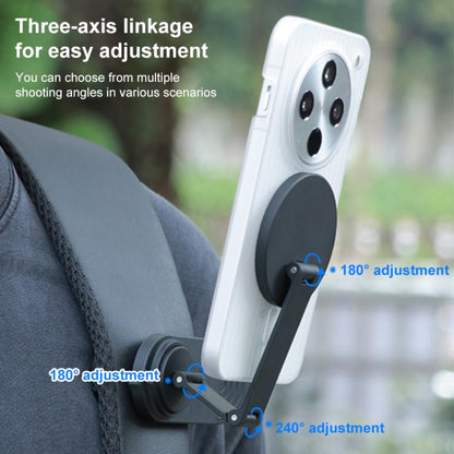 Soporte RUIGPRO - magnético para mochila con clip para teléfono y cámara. Tipo: clip + base + adaptador — imagen 6