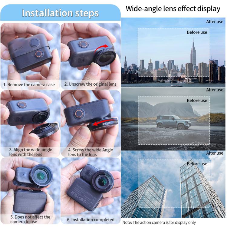 Filtro de lente Osmo Nano JSR, filtro mixto ancho 9 en 1 para DJI Osmo — imagen 11