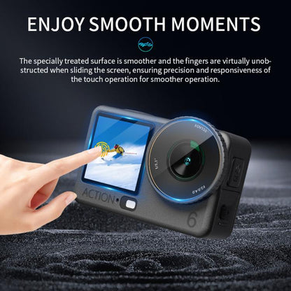 Lente STARTRC Protector de 3 en 1, películas de vidrio templado para pantalla delantera y trasera para DJI Osmo Action 6 (2……