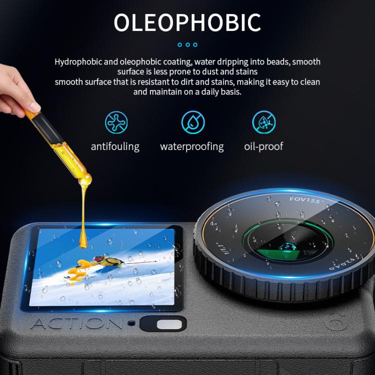 Lente STARTRC Protector de 3 en 1, películas de vidrio templado para pantalla delantera y trasera para DJI Osmo Action 6 (2……