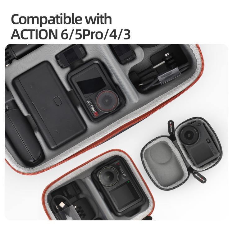 Estuche de almacenamiento portátil Sunnylife para DJI Osmo Action 6 (naranja) — imagen 9