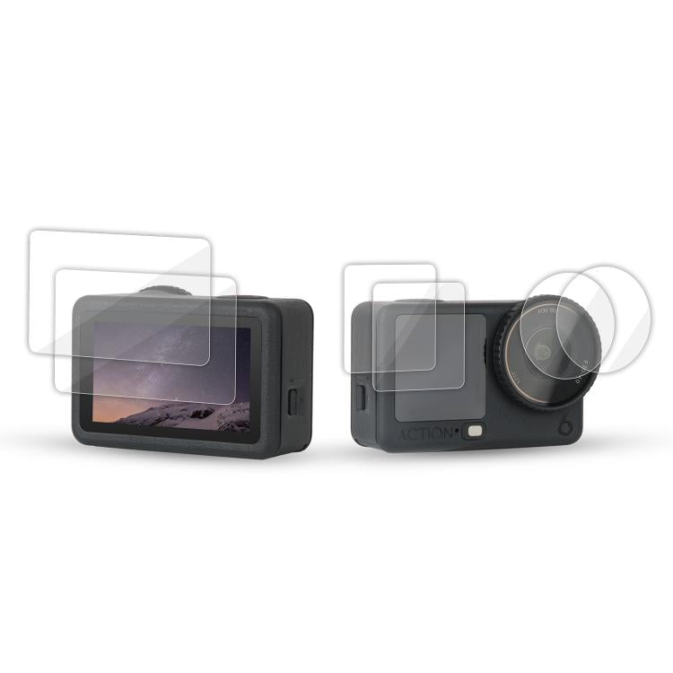 Protectores de pantalla 2 Sunnylife de vidrio templado para DJI Osmo Action 6 (transparentes)