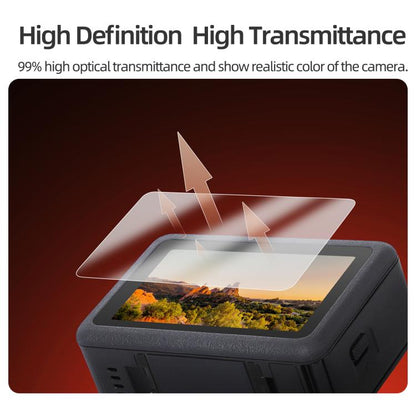 Juego de protector de pantalla 1 Sunnylife de vidrio templado para DJI Osmo Action 6 (transparente) — imagen 5