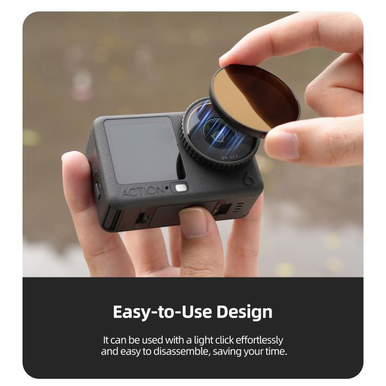 Filtro de lente de cámara Para Sunnylife, filtro: ND16 para DJI Osmo Action 6 — imagen 6