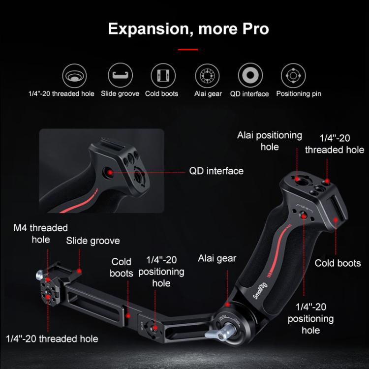 Kit de montaje con asa y eslinga para monitor / / SmallRig para DJI RSC 2 / RS 4 Pro / RS 3 Pro para DJI DJI RSC 2, DJI RS 4…