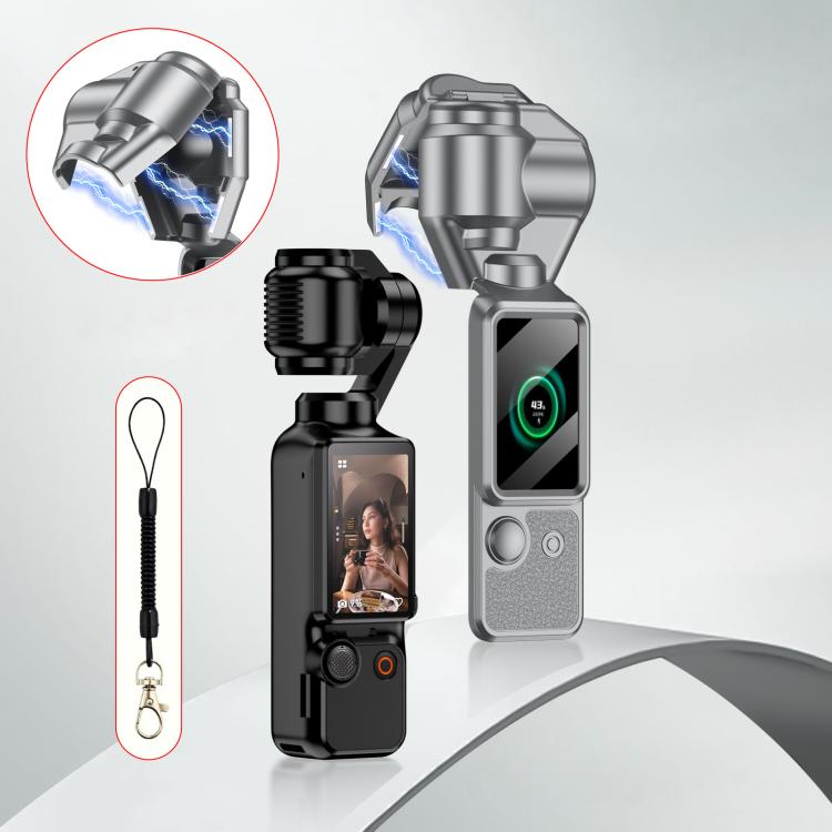 Cubierta de Gimbal GKK Pantalla Cubierta magnética completa con correa para DJI Osmo Pocket 3 (gris)