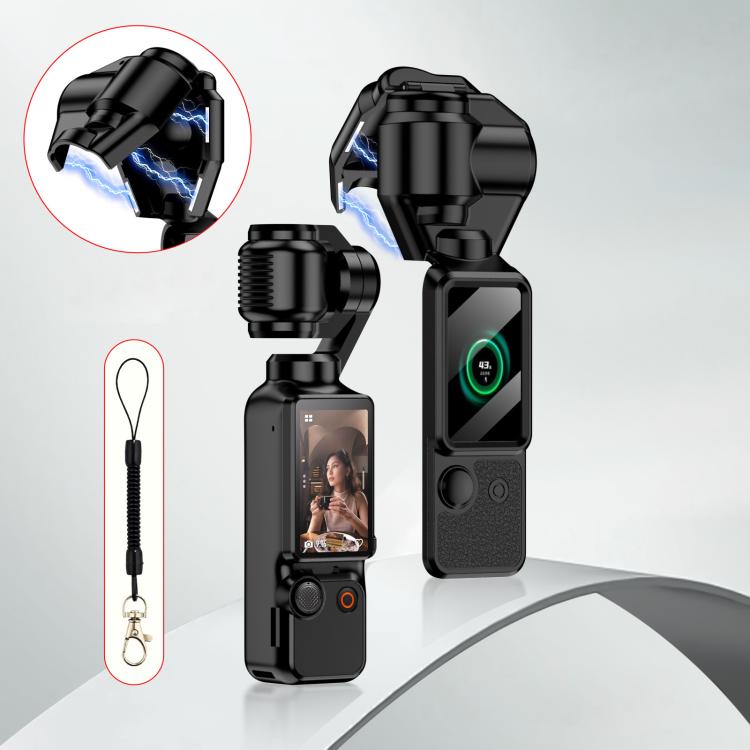 Cubierta de Gimbal GKK Pantalla Magnético Cubierta Completa con Correa para DJI Osmo Pocket 3 (Black)