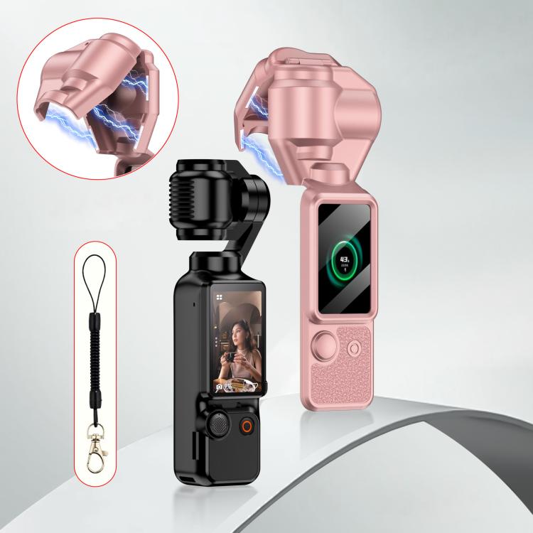 Cubierta de Gimbal GKK Pantalla Magnético Cubierta Completa con Correa para DJI Osmo Pocket 3 (Rosa)