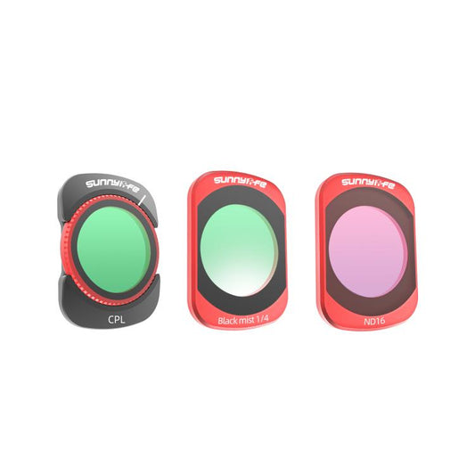 Filtro magnético de metal Sunnylife para lente de cámara, Filtro: Juego de filtros de sombra 3 en 1 para DJI Osmo Pocket 3