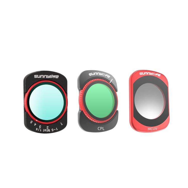 Filtro magnético de metal Sunnylife para lente de cámara, Filtro: Juego de filtros protectores 3 en 1 para DJI Osmo Pocket 3