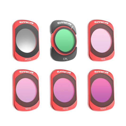 Filtro magnético de metal Sunnylife para lente de cámara, Filtro: 6 en 1 UV CPL ND8-64 para DJI Osmo Pocket 3