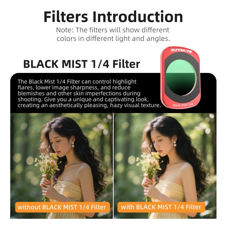 Filtro magnético de metal Sunnylife para lente de cámara, Filtro: 3 en 1 CPL ND8/16 para DJI Osmo Pocket 3 — imagen 14