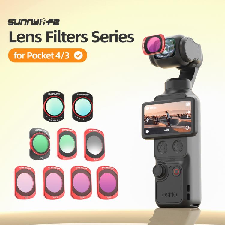 Filtro magnético de metal Sunnylife para lente de cámara, Filtro: Juego de filtros protectores 3 en 1 para DJI Osmo Pocket 3…