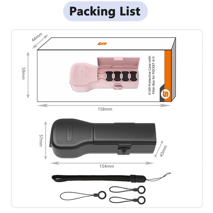 Funda protectora colorida Sunnylife, carcasa protectora para cámara con estabilizador y caja de almacenamiento para filtro p…