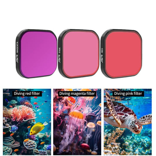 Juego de filtros de lentes Osmo Nano JSR de color para buceo, tipo: filtro 3 en 1 para DJI Osmo