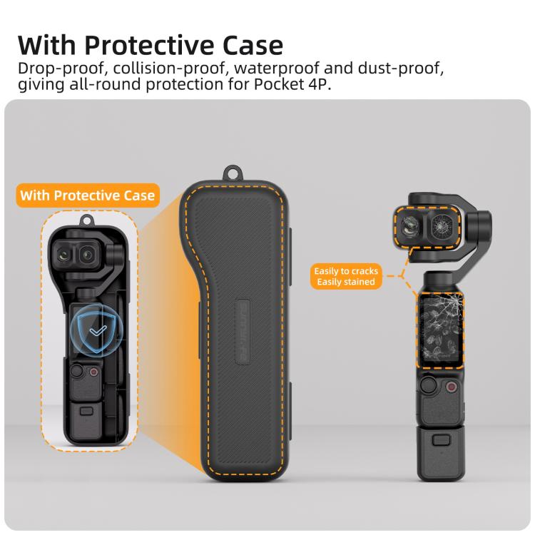Funda 4P, protector de cámara con estabilizador Sunnylife, con cordón, protectora a prueba de golpes y caja de almacenamient…