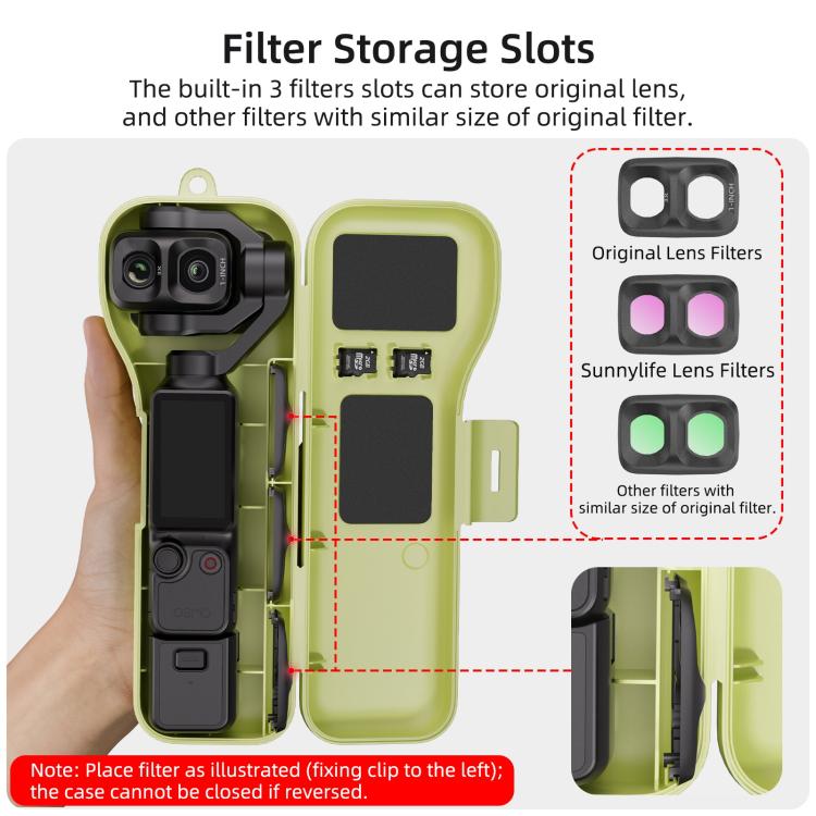 Funda 4P, protector de cámara con estabilizador Sunnylife, con cordón, protectora a prueba de golpes y caja de almacenamient…