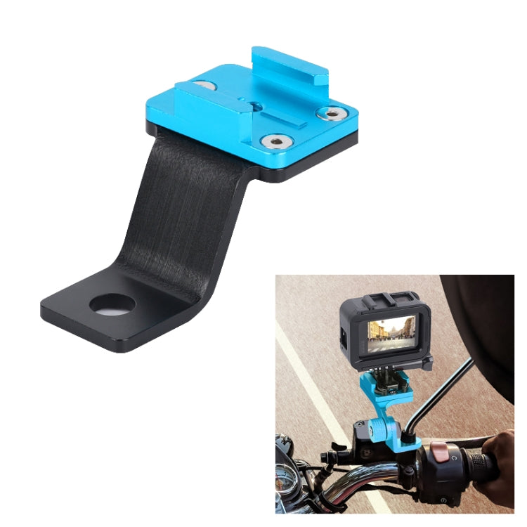 Soporte de teléfono de aleación RUIGPRO para manillar de motocicleta para cámara deportiva GoPro / Insta360 / OSMO (cian) pa…