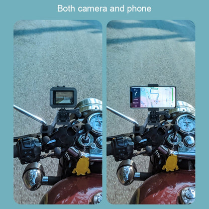 Soporte de teléfono de aleación RUIGPRO para manillar de motocicleta para cámara deportiva GoPro / Insta360 / OSMO (rojo) pa…