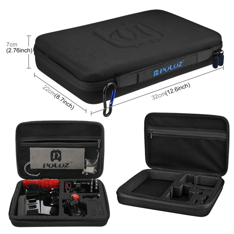 Kits combinados definitivos de accesorios PULUZ 45 en 1 con estuche de EVA (correa para el pecho + soporte con ventosa + bra…