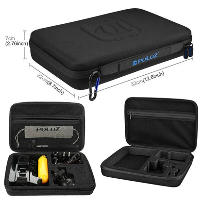Kits combinados de accesorios PULUZ 20 en 1 con estuche EVA (correa para el pecho + correa para la cabeza + soporte con vent…