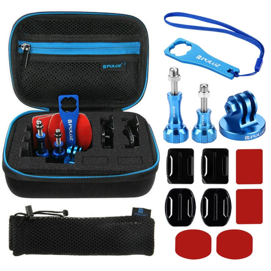 Kits combinados de accesorios de metal CNC PULUZ 13 en 1 con estuche EVA (tornillos + soportes de superficie + adaptador de…