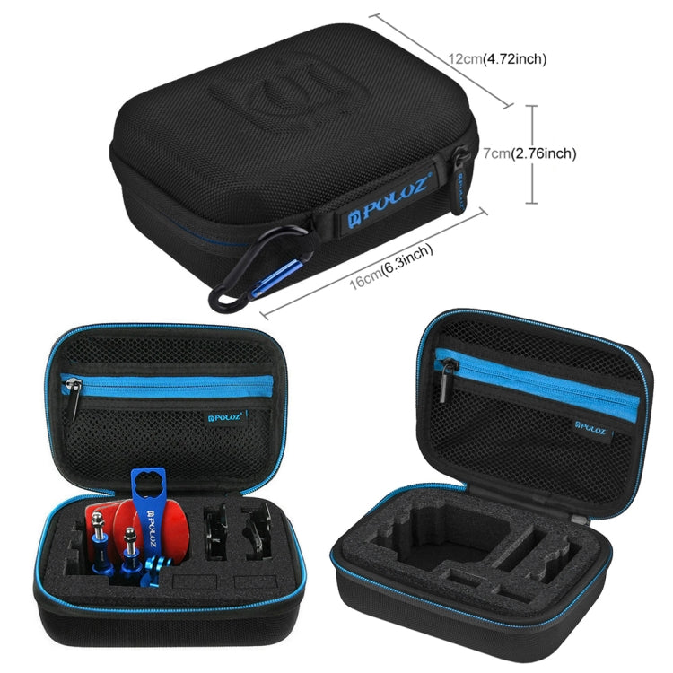 Kits combinados de accesorios de metal CNC PULUZ 13 en 1 con estuche EVA (tornillos + soportes de superficie + adaptador de……