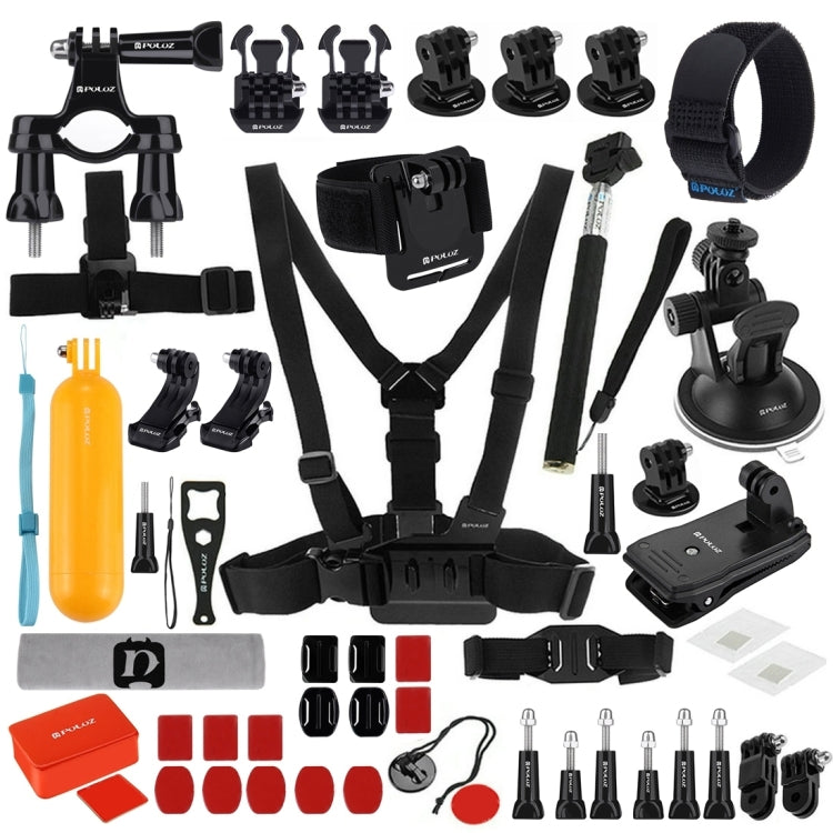 Kits [US Almacén] combinados de accesorios PULUZ 53 en 1 (correa para el pecho + soporte con ventosa + brazos pivotantes de…
