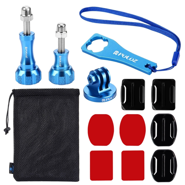 Kits combinados de accesorios de metal CNC PULUZ 13 en 1 (tornillos + soportes de superficie + adaptador de trípode + bolsa…