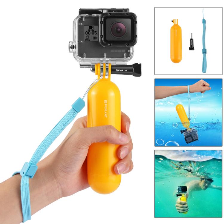 Kits combinados de accesorios PULUZ 20 en 1 con estuche EVA naranja (correa para el pecho + correa para la cabeza + soporte……