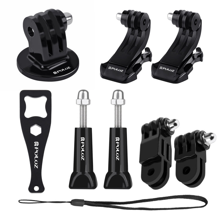 Kits combinados de accesorios PULUZ 20 en 1 con estuche EVA naranja (correa para el pecho + correa para la cabeza + soporte……