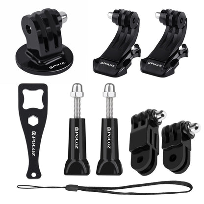 Kits combinados de accesorios PULUZ 20 en 1 con estuche EVA naranja (correa para el pecho + correa para la cabeza + soporte……