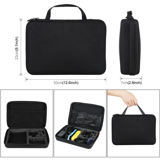 Kits [US Almacén] combinados de accesorios PULUZ 50 en 1 con estuche de EVA (correa para el pecho + soporte con ventosa + br…