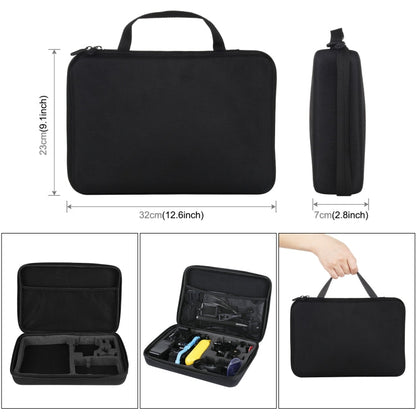 Kits Accesorios PULUZ 50 en 1 combinados Total Ultimate con estuche EVA (correa para el pecho + soporte con ventosa + brazos…