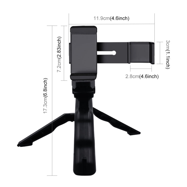 Soporte de montaje de soporte Abrazadera de fijación para teléfono inteligente PULUZ de 1/4 pulgadas + Kits de montaje de tr…