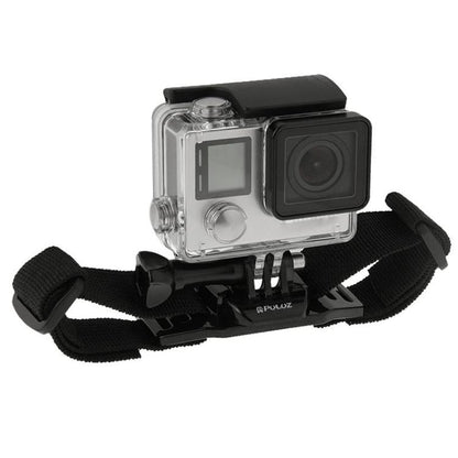 Soporte PULUZ ajustable para correa de casco para GoPro Hero12 Black / Hero11 /10/9/8/7/6/5, Insta360 Ace / Ace Pro, y otras…
