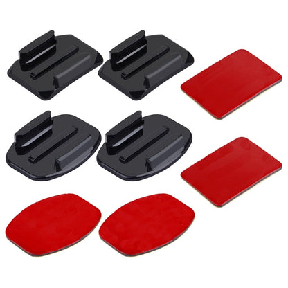 Soportes de superficie PULUZ 2 curva + 2 soportes de superficie plana + 4 pegatinas de montaje adhesivo para cámaras de depo…